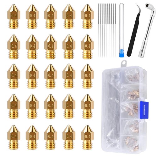 25pcs 4mm mk8 brass - 25pcs, 0.4mm